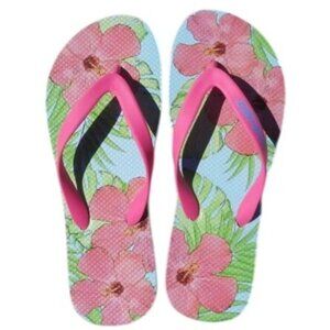 Hibiscus Natural Rubber Flip Flops Size 9 Women's